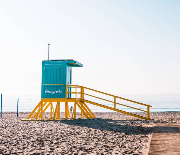 Guard house on the beach of Fuengirola