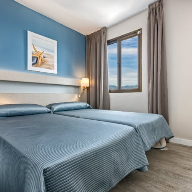 One of the bedrooms in our Aparthotel in Fuengirola