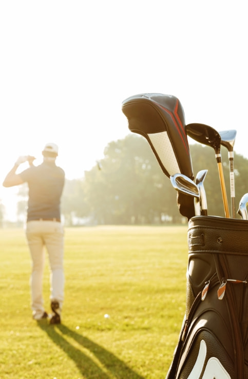 Player enjoying playing golf at one of Fuengirola's golf courses.