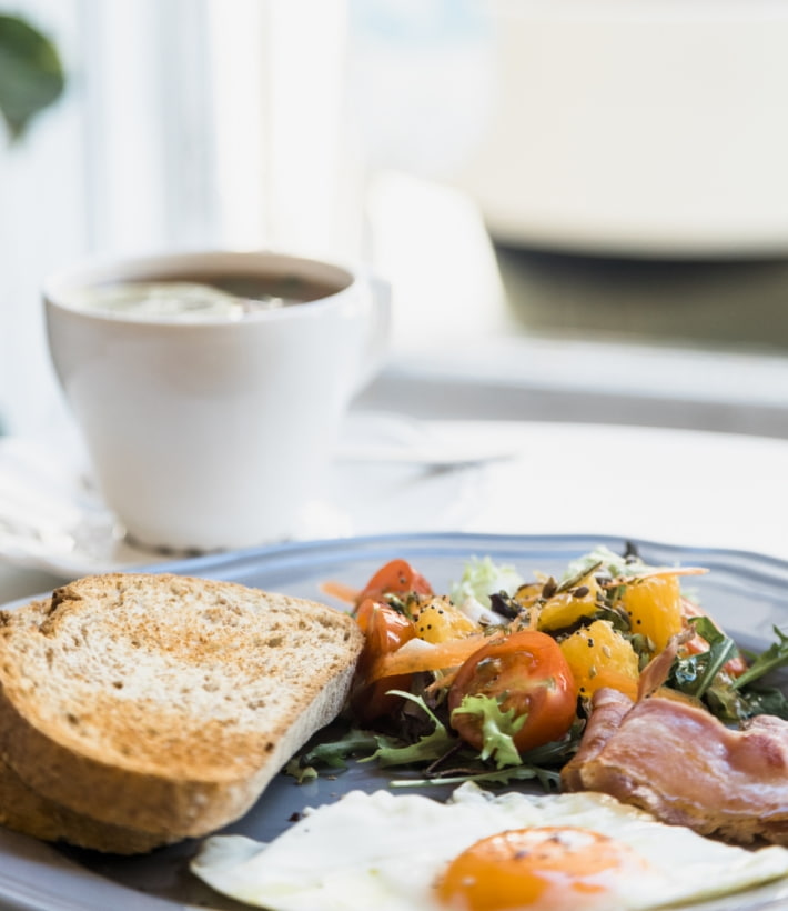 Breakfast Plate with Egg and Salad